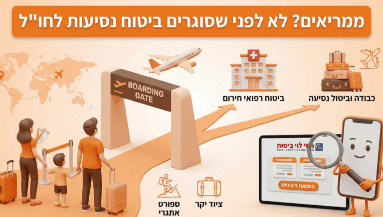 לא טסים לפני שסוגרים ביטוח נסיעות